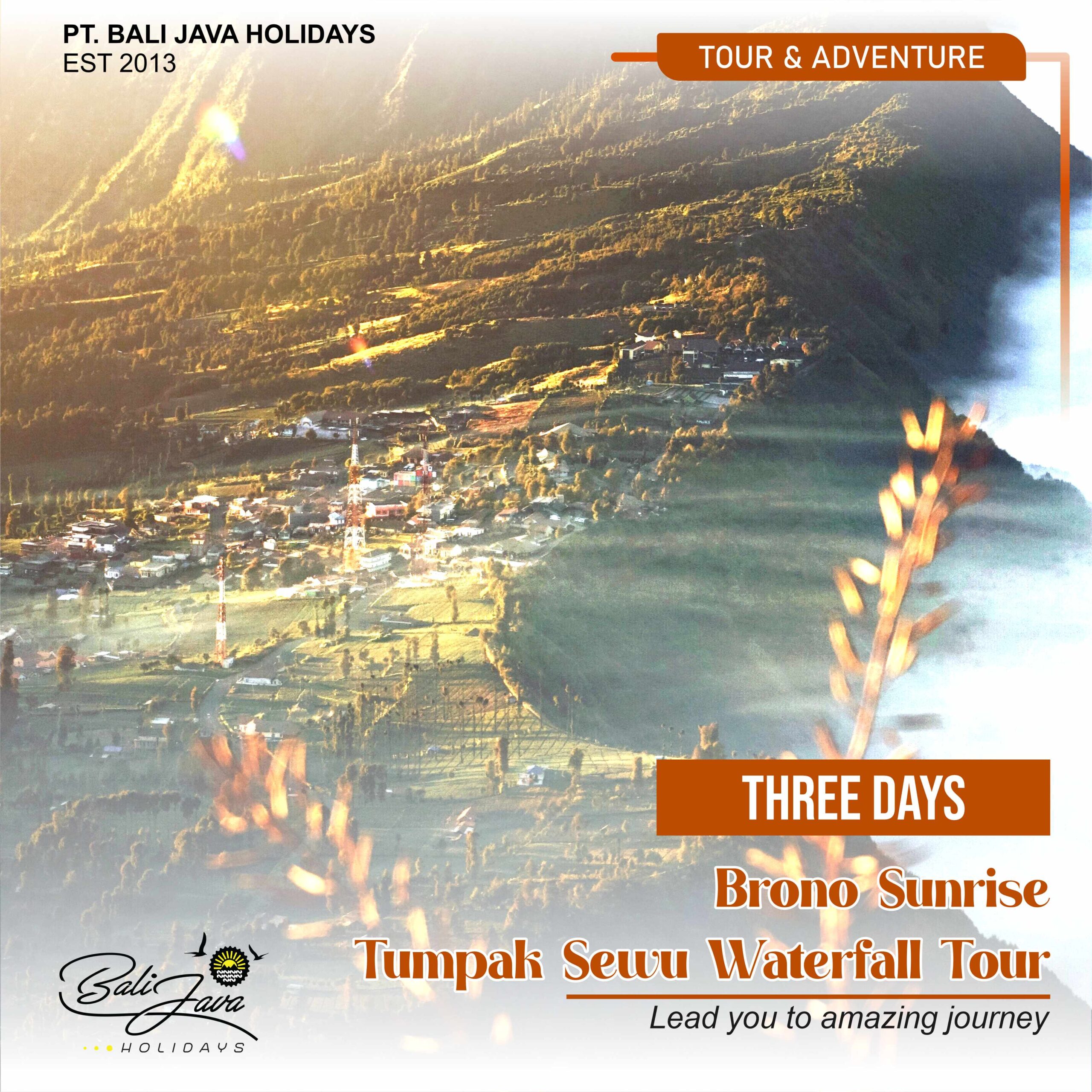 Mount Bromo Sunrise & Tumpak Sewu Waterfall Tour 3 Days