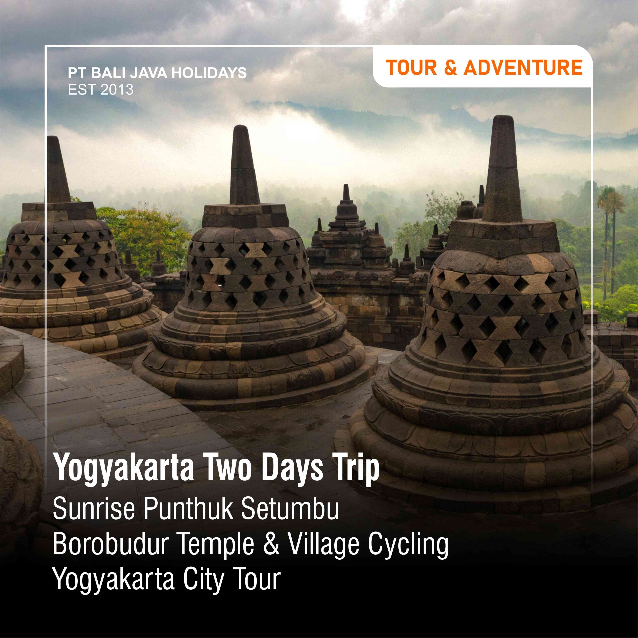 Yogyakarta 2D1N To Borobudur Temple – Village Cycling – Cooking Class – Yogya City Tour