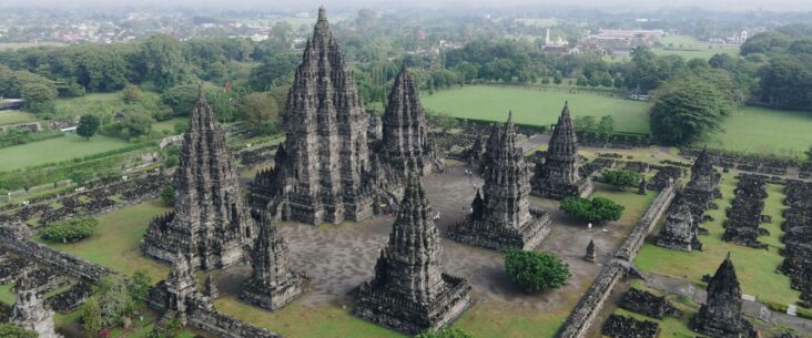 prambanan temple by drone min Experience the Best of Bali and Java with Our Amazing Holiday Packages