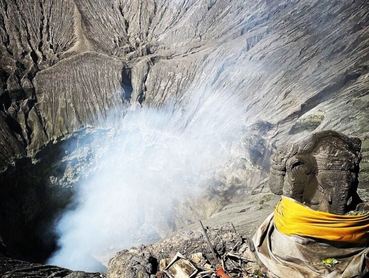 A Crater View on Bromo Tengger Semeru National Park Geopark