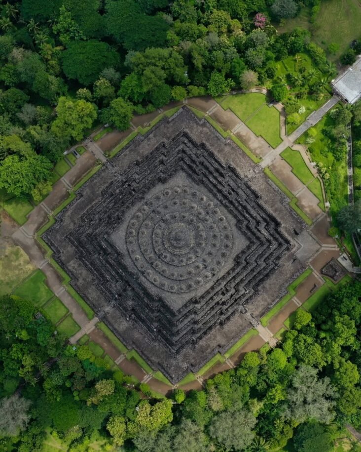 Borobudur from above wendywutours Experience the Best of Bali and Java with Our Amazing Holiday Packages